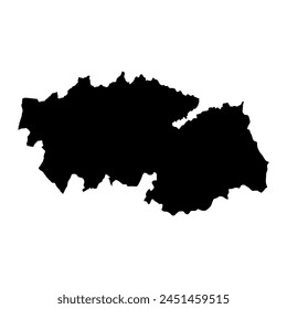Map of the Province of Toledo, administrative division of Spain. Vector illustration.