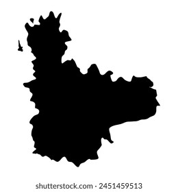 Map of the Province of Valladolid, administrative division of Spain. Vector illustration.