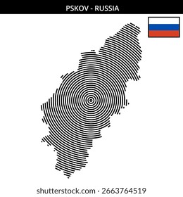 Map of Pskov highlights its geographical features