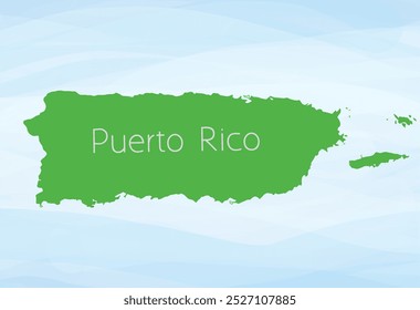 map of puerto rico simple outline