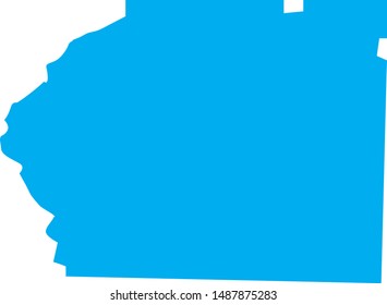 map of Pulaski county in georgia state in usa