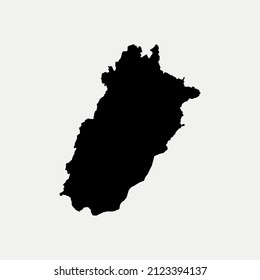 Map of Punjab - Pakistan region outline silhouette vector illustration
