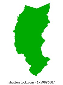Mapa de Puno en blanco
