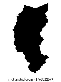 Mapa de Puno en blanco