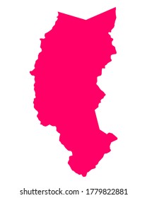 Mapa de Puno en blanco