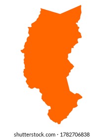 Mapa de Puno en blanco