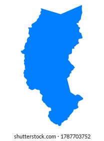 Mapa de Puno en blanco