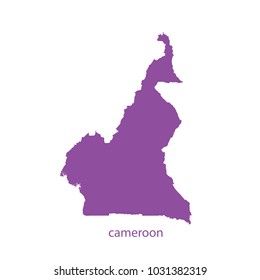 Map Purple of cameroon vecter illustration eps10.