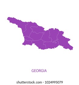 Map Purple of georgia vecter illustration eps10.