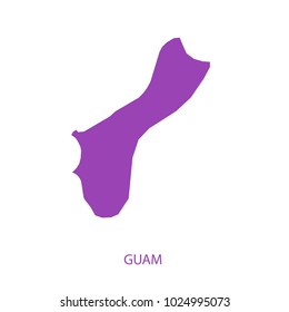 Map Purple of Guam vecter illustration eps10.