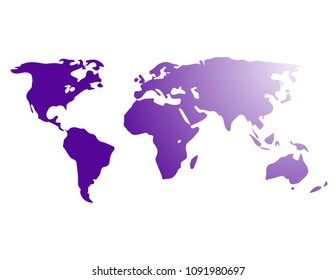Map purple on a white background