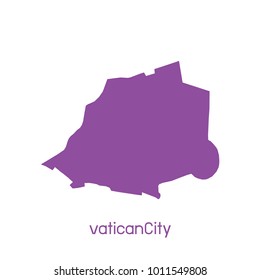 map purple of vaticancity vector illustration eps10.