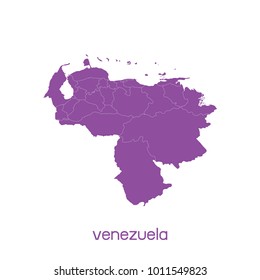 map purple of venezuela vector illustration eps10.