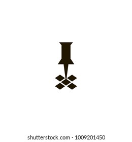 map pushpin icon. sign design