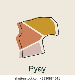 Map of Pyay vector map illustration vector Design Template, suitable for your company