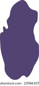 Map of Qatar. Country map silhouette vector illustration