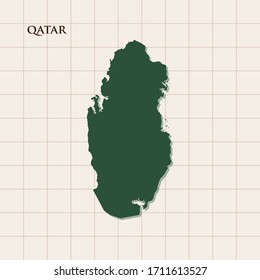 Map of Qatar vector design template