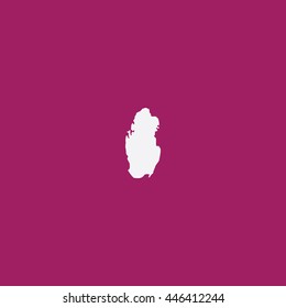 Map of Qatar Vector Illustration