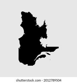 Map of Quebec - Canada outline silhouette vector illustration
