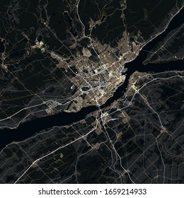Map Quebec city. Quebec. Canada