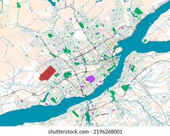 Map of Quebec City, Quebec, Canada