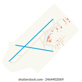 Map of Quebec City Jean Lesage International Airport (Canada). IATA-code: YQB. Airport diagram with runways, taxiways, apron, parking areas and buildings. Map Data from OpenStreetMap.