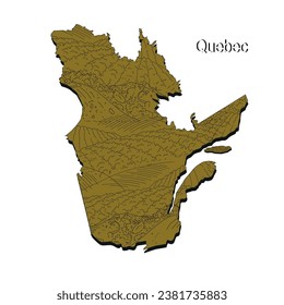 Map of Quebec with landscape