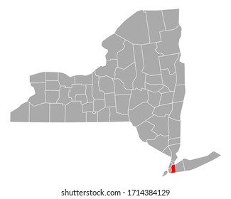 Mapa de Queens en Nueva York en blanco