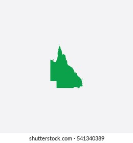 Map of Queensland Vector Illustration

