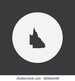 Map of Queensland Vector Illustration




