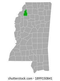 Map of Quitman in Mississippi on white