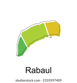 Map of Rabaul modern outline, High detailed vector illustration vector Design Template, suitable for your company