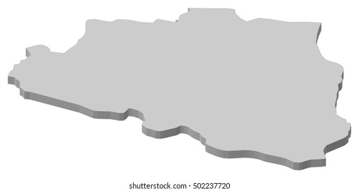 Map - Rajshahi (Bangladesh) - 3D-Illustration
