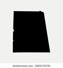 Map of Randolph County - Alabama - United States outline silhouette graphic element Illustration template design
