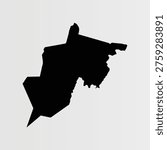 Map of Randolph County - West Virginia - United States outline silhouette graphic element Illustration template design 
