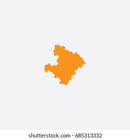 Map of Razgrad Province - Bulgaria Vector Illustration Silhouette Design
