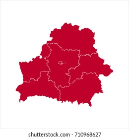 map red of belarus vector illustration eps10.