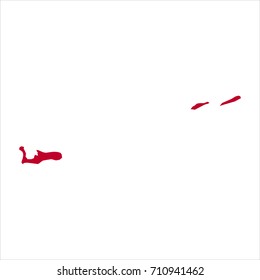 map red of caymanIslands vector illustration eps10.