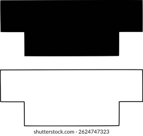 Map of Red Lake County Minnesota USA Silhouette Flat And Outline Design