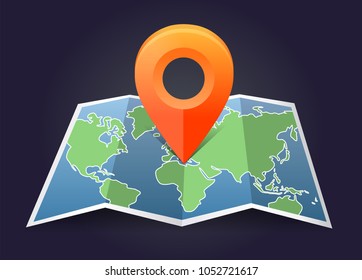Map with red point markers