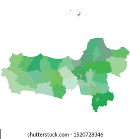 map of regency in the province of central java