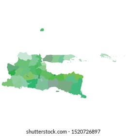 map of regency in the province of east java