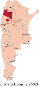 mapa região de catamarca em argentina
