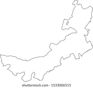 Map region China - Inner Mongolia. Vector