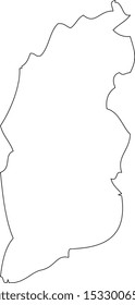 Map region China - Shanxi. Vector
