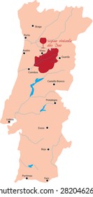 map region of dao in Portugal