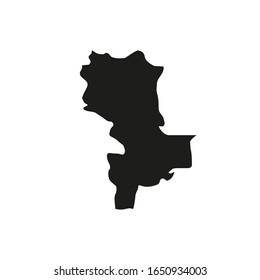 map of region of eastern kasai in country of republic of the congo