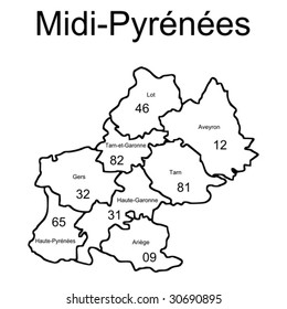 Map of a region of France.