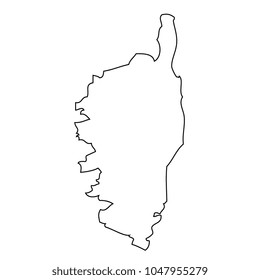 Map region France - Corsica. Vector