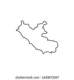 Map region of Italy - Lazio. Vector